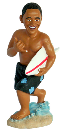 "obama with surfboard" (6 inch)