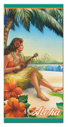 beach towel - "vintage hawaii"