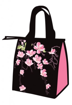 lunch totes - "cherry blossom"