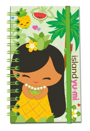 green elastic notebook - "island yumi - mai"