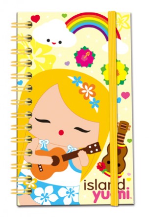 yellow elastic notebook - "island yumi - mele"