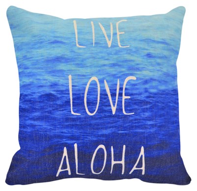 canvas pillow cover - "live love aloha"