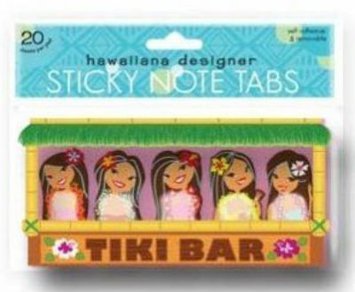 mini sticky tabs - "tiki bar - hula girls"
