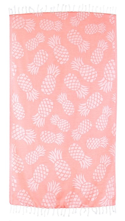 turkish towel - "pineapples - peach"