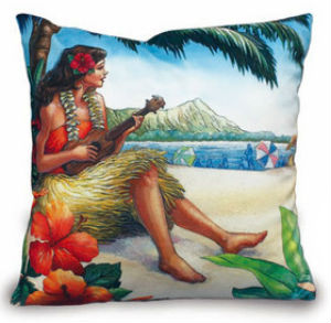 velvet pillow cover - "vintage hawaii"