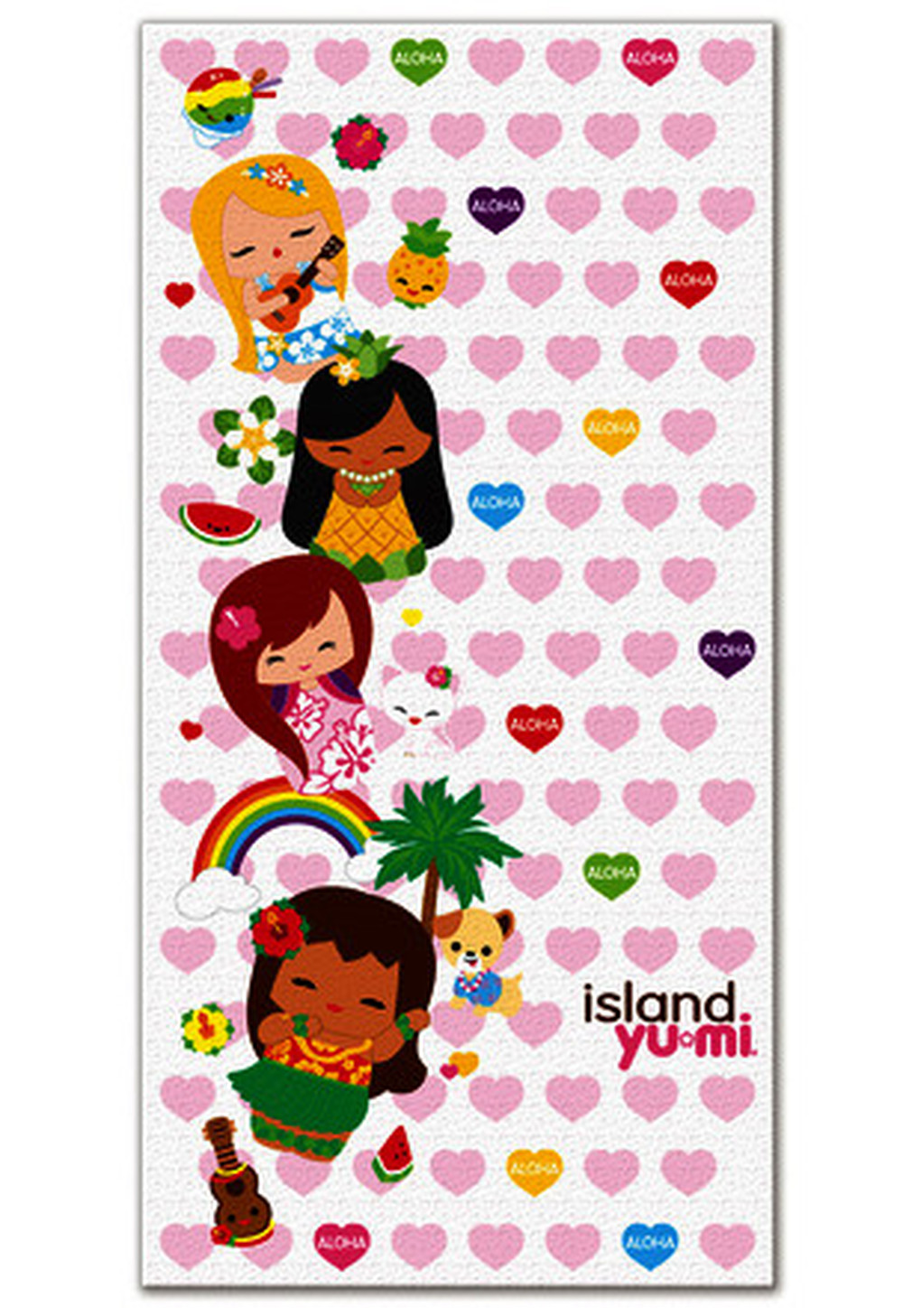 beach towel - "island yumi sweethearts"