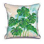 lauren roth - pillow cover - "monstera grove" (Cotton LINEN)