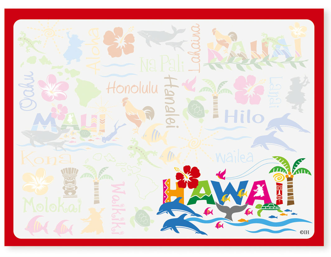 sticky notes - "hawaiian adventures"