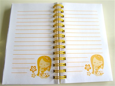 yellow elastic notebook - "island yumi - mele"
