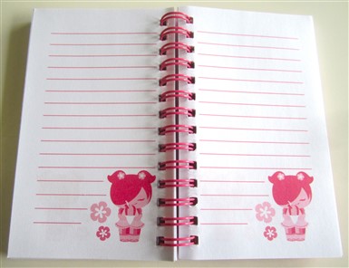pink elastic notebook - "island yumi - ono"