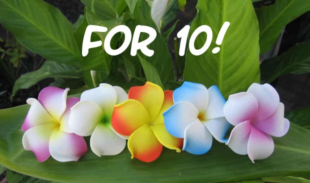 "curly plumeria" (set of 10)