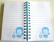 blue elastic notebook - "island yumi - aloha"
