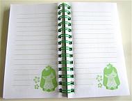 green elastic notebook - "island yumi - mai"