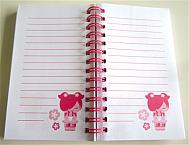 pink elastic notebook - "island yumi - ono"