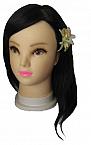 "mini - double white/green orchid clip"